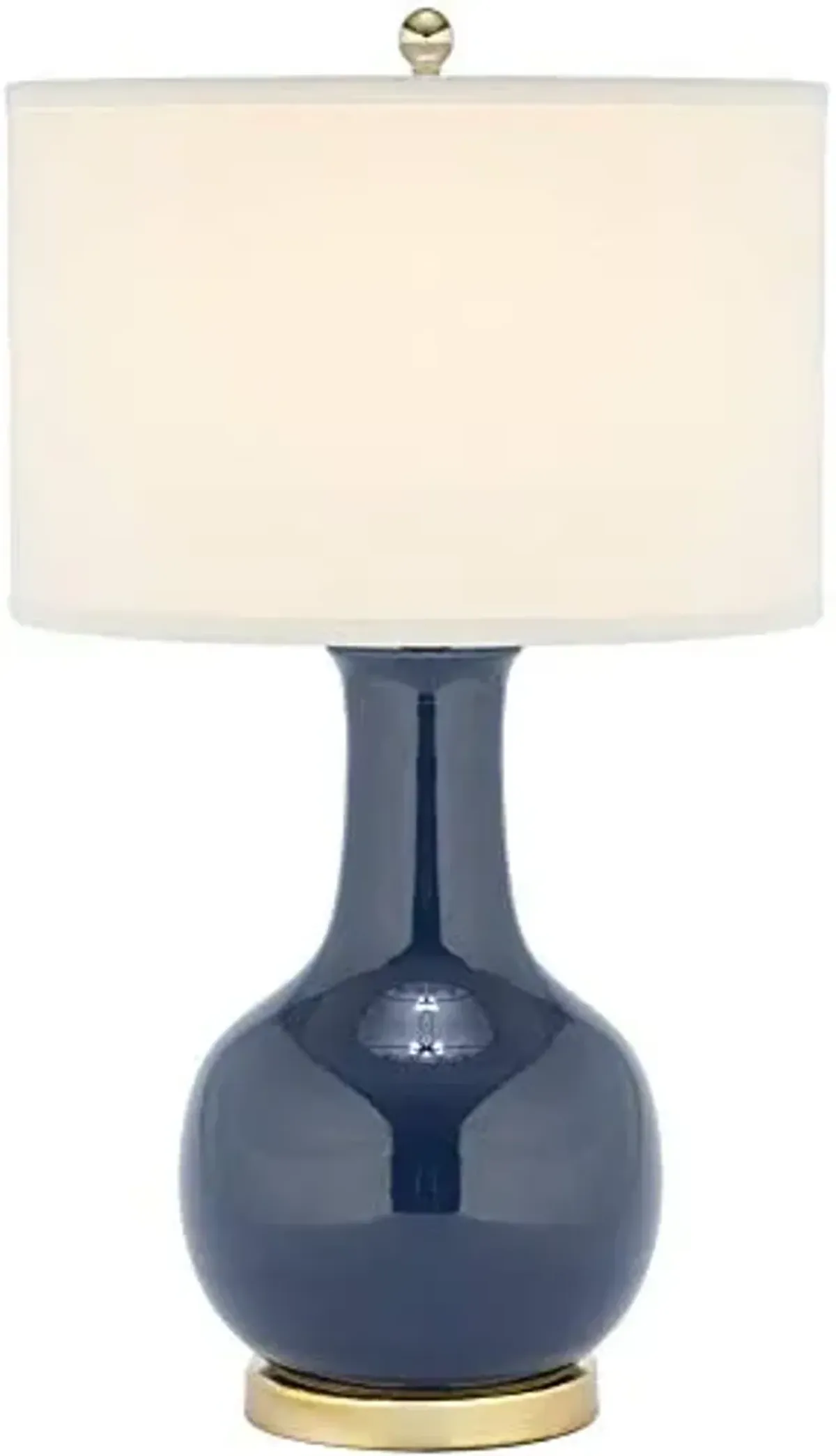 SAFAVIEH Lighting Collection Paris Modern Royal Blue Ceramic 28-inch Bedroom Living Room Home Office Desk Nightstand Table Lamp (LED Bulb Included)