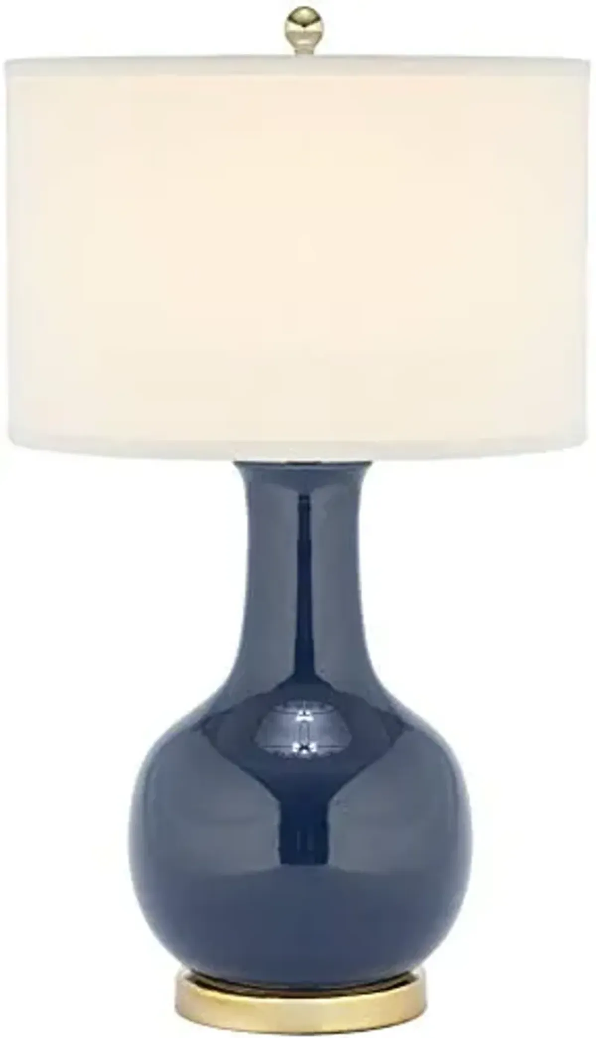 SAFAVIEH Lighting Collection Paris Modern Royal Blue Ceramic 28-inch Bedroom Living Room Home Office Desk Nightstand Table Lamp (LED Bulb Included)