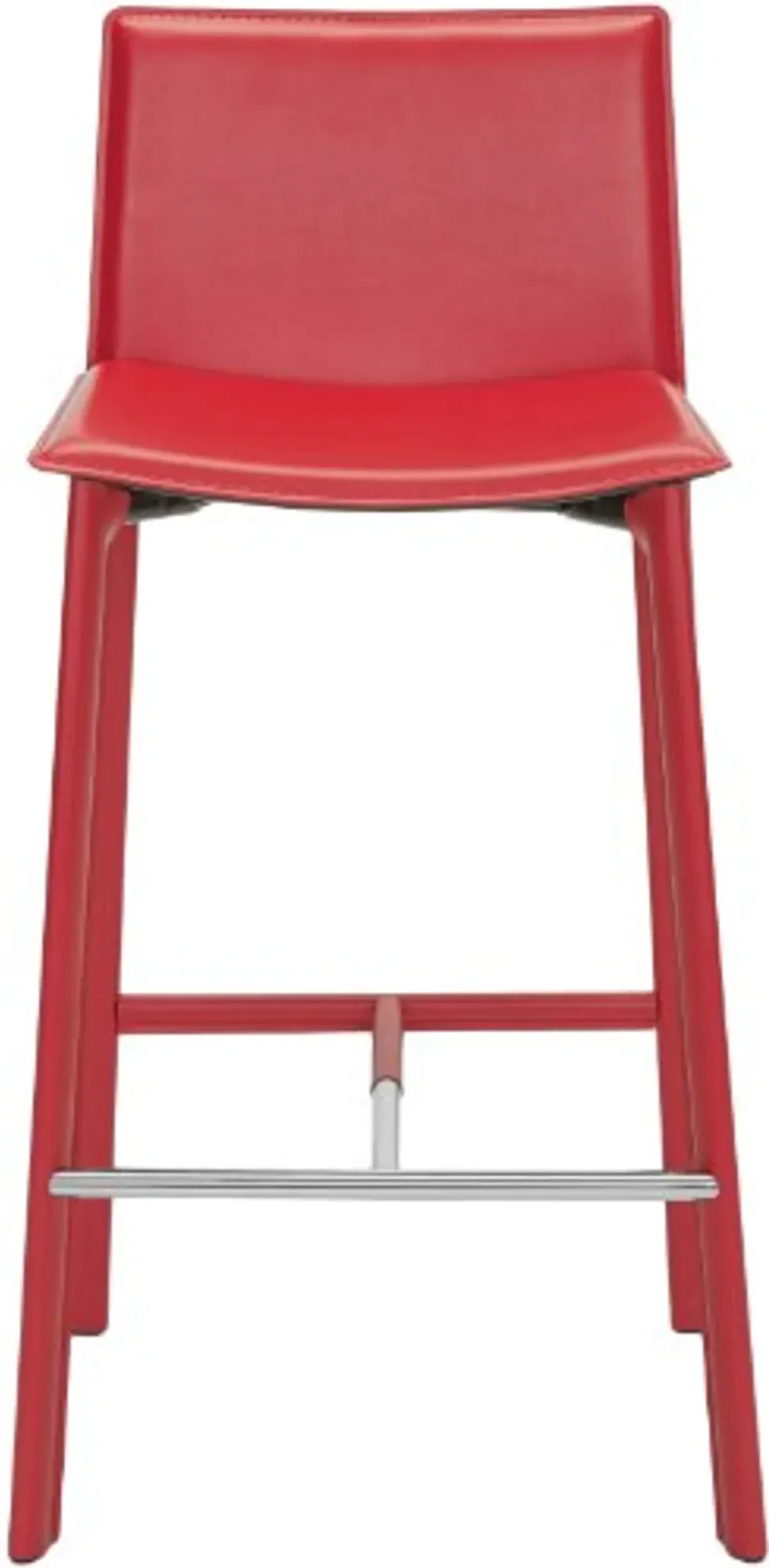 Safavieh Home Collection Janet Mid-Century Red Leather 30-inch Bar Stool (Set of 2)