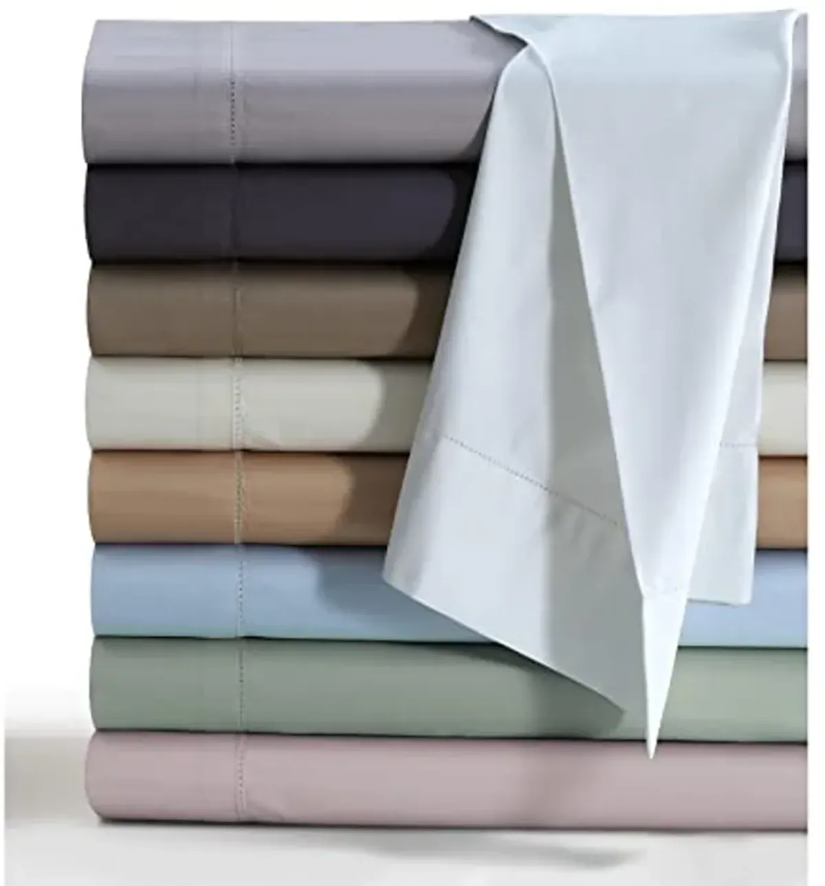 Tribeca Living 800TCED4PSS Extra Deep Pocket Bed Sheet Set, Queen, Blue, 4 Count