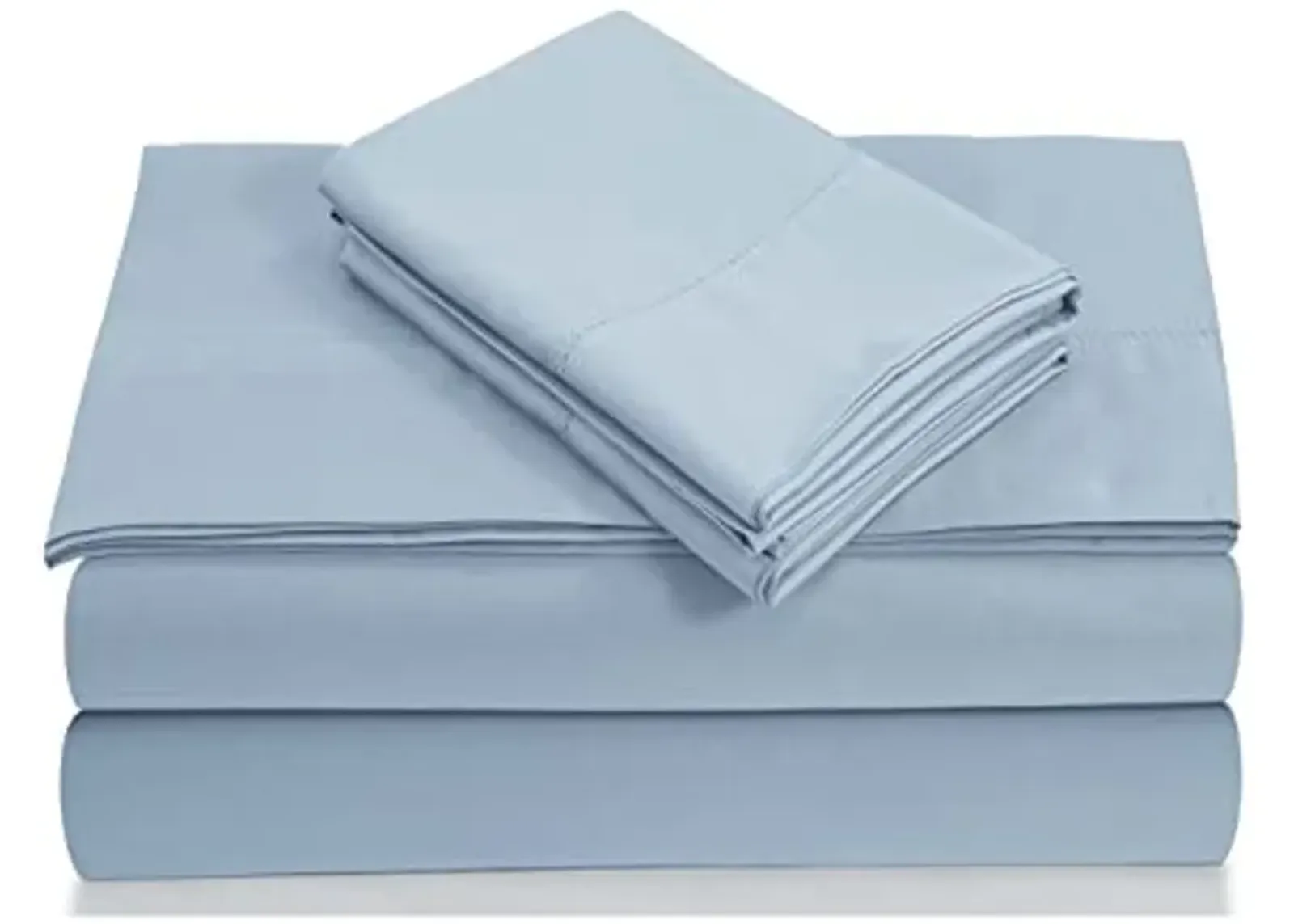 Tribeca Living 800TCED4PSS Extra Deep Pocket Bed Sheet Set, Queen, Blue, 4 Count