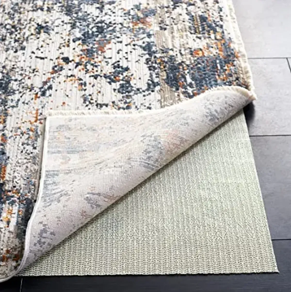 SAFAVIEH Non Slip Anti Skid Grippy Stay in place Rug Pad Under Carpet, Stable on all Hard Floors (8' Runner)