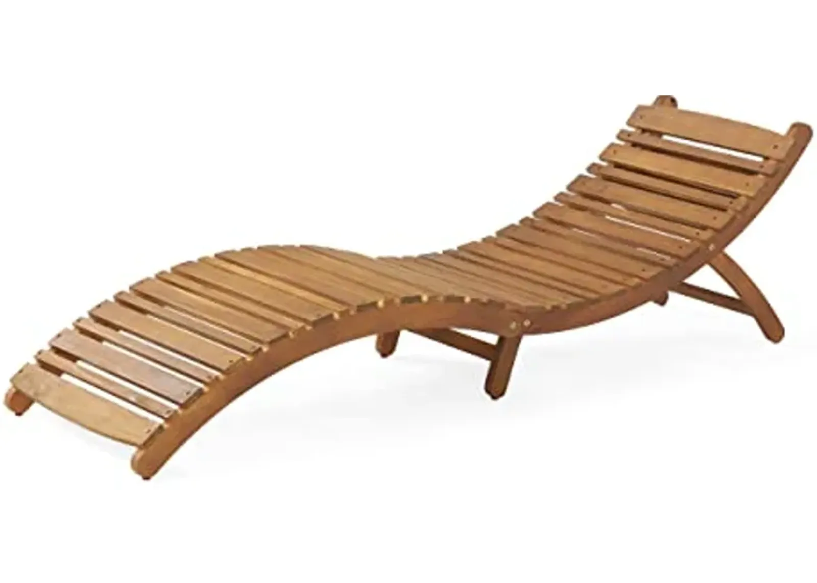 Christopher Knight Home Lahaina Wood Outdoor Chaise Lounge, Natural Yellow