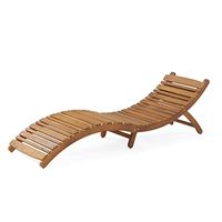 Christopher Knight Home Lahaina Wood Outdoor Chaise Lounge, Natural Yellow