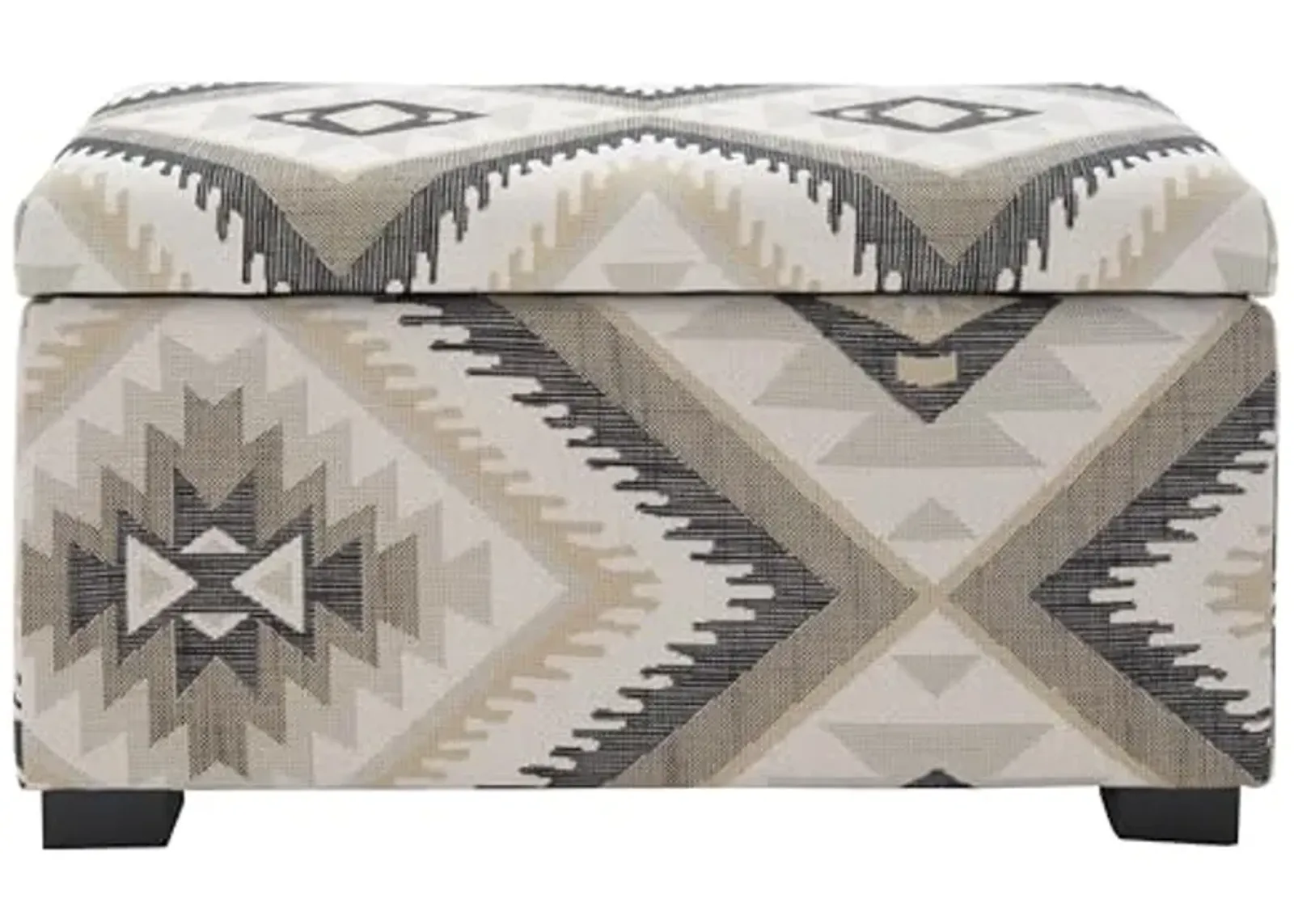 Safavieh Hudson Collection Williamsburg Multicolored Linen Storage Bench, Small