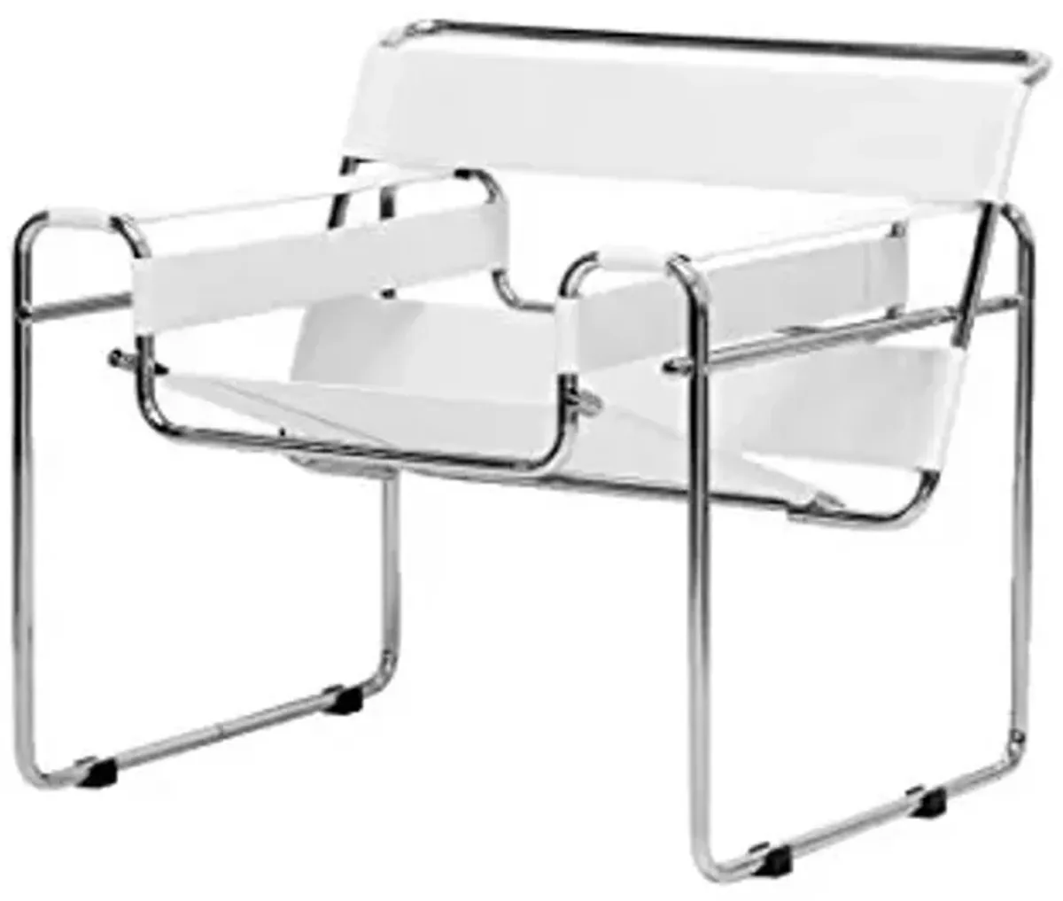 Baxton Studio Jericho Cream Leather Mid-Century Modern Accent Chair