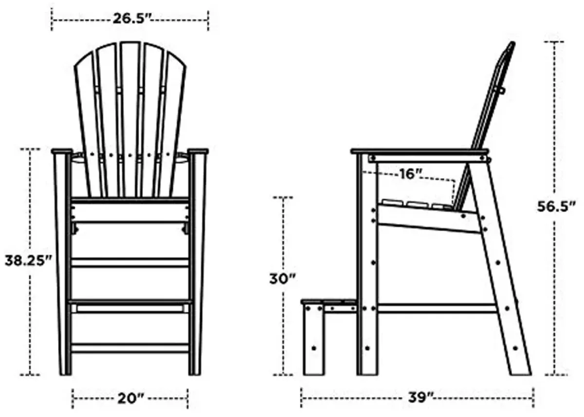 South Beach Lifeguard Chair (Slate Gray)