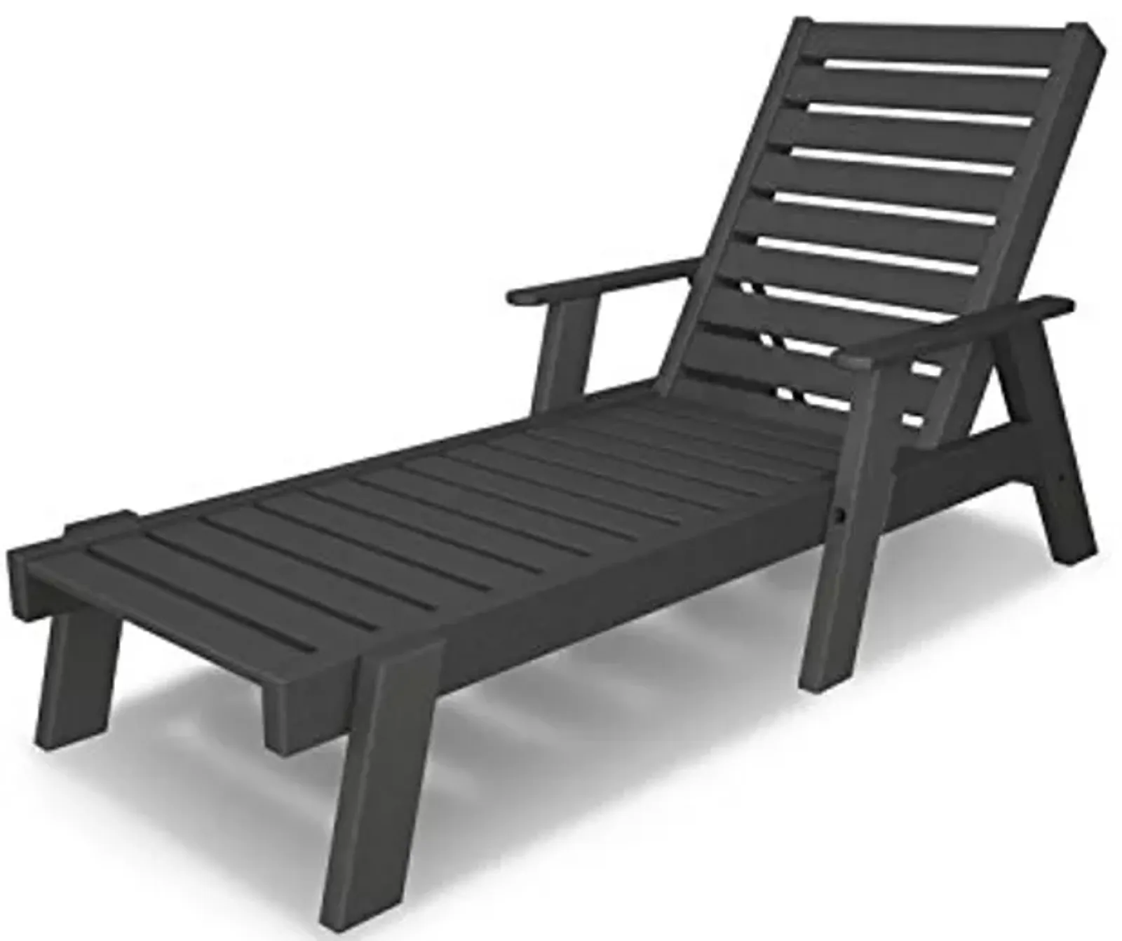 POLYWOOD® Captain Chaise, Slate Grey