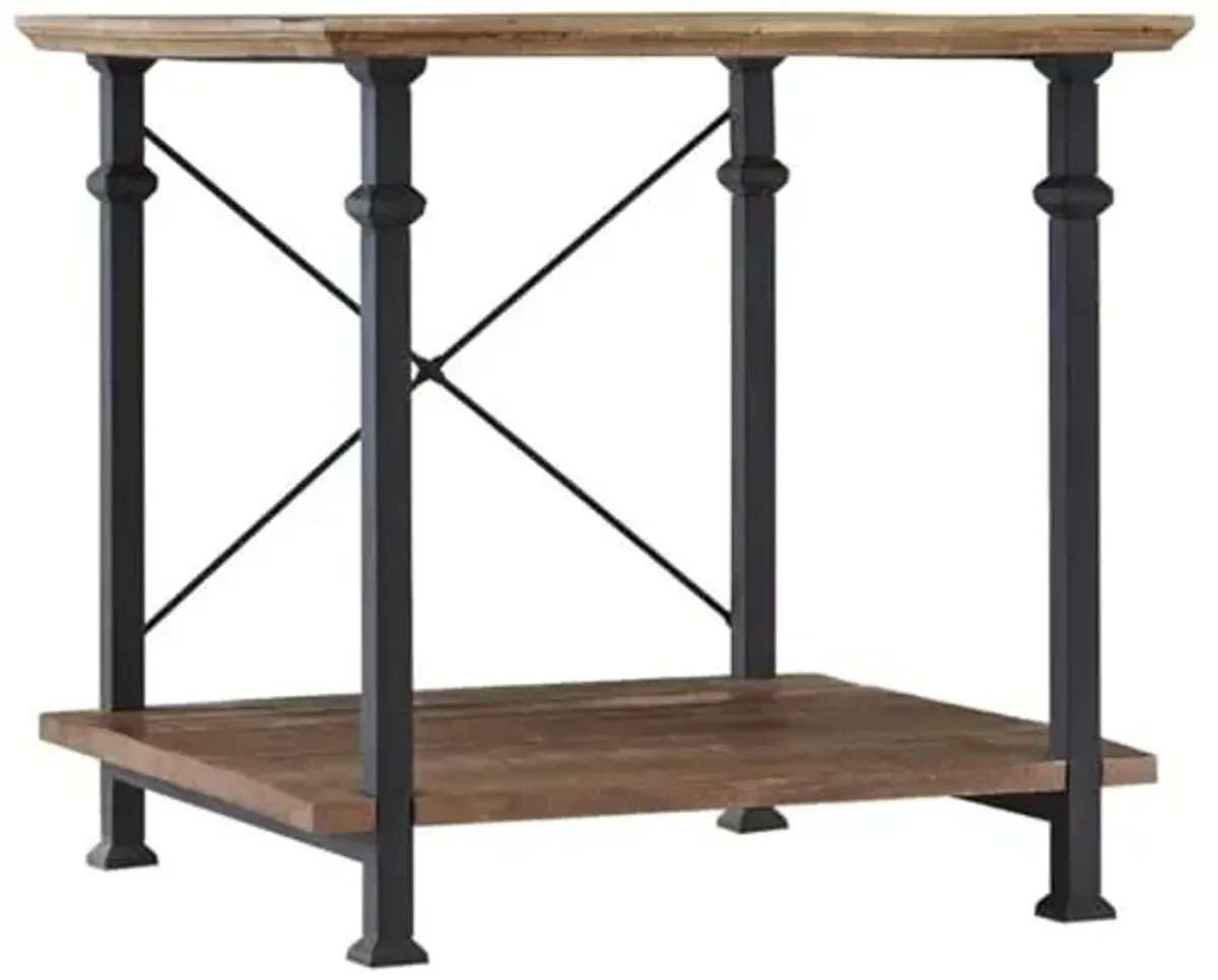 Homelegance Factory 24" x 22" End Table, Rustic Brown