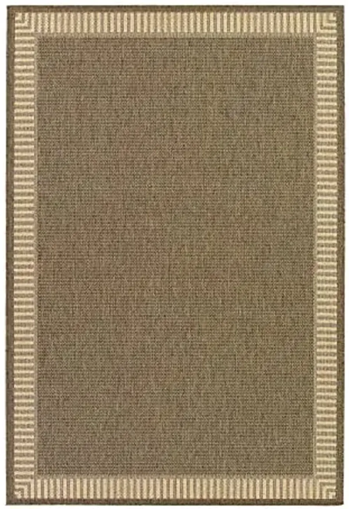 Couristan Recife Indoor Outdoor Rug - Wicker Stitch 5'10" x 9'2" Rectangle in Cocoa and Natural, Hose Washable, Low Pile, Pet- Kid Friendly Home Decor for Living Room, Patio Furniture Set, Kitchen