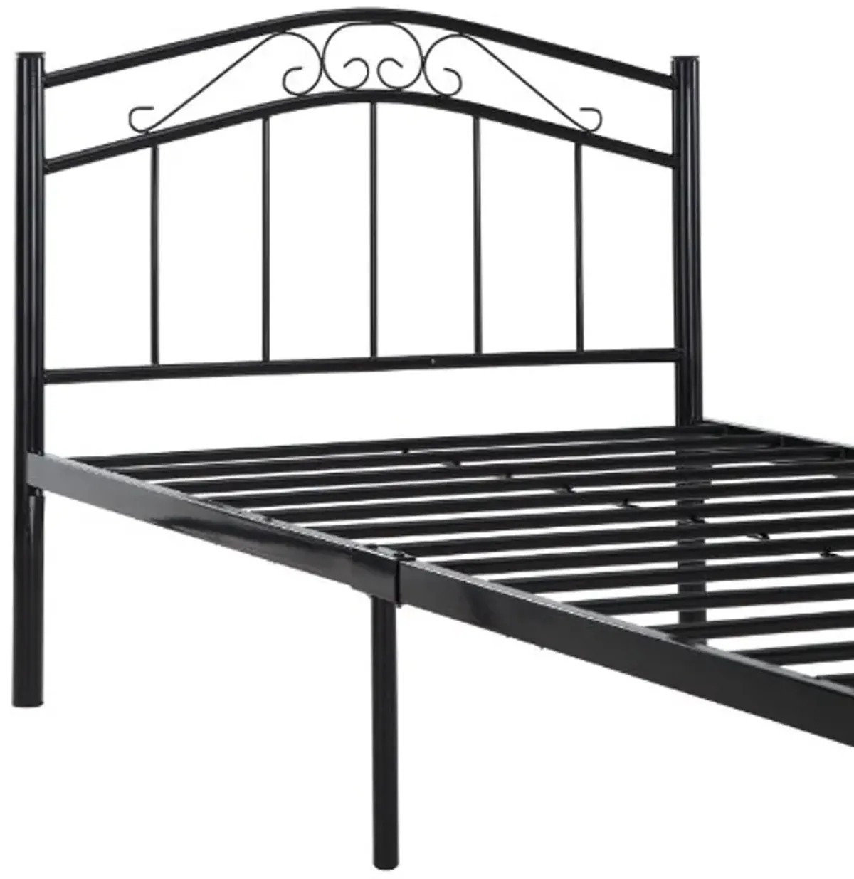 Modway Townhouse Modern Farmhouse Metal Twin Platform Bed in Black