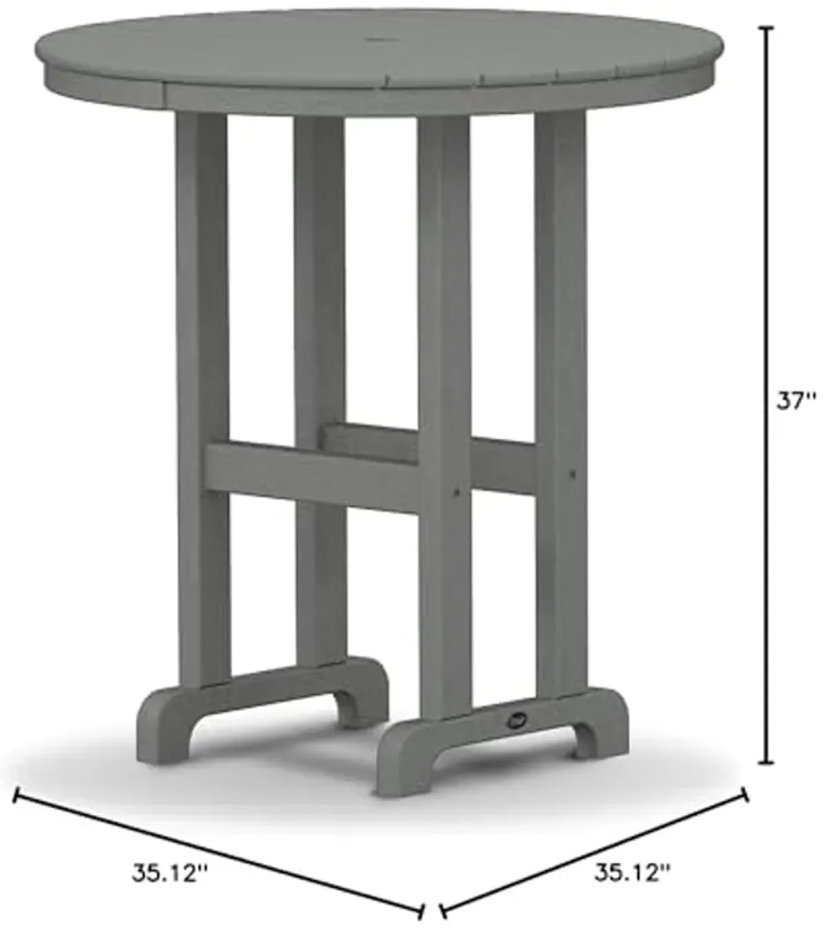 Trex Outdoor Furniture Monterey Bay Round 36" Counter Table in Stepping Stone