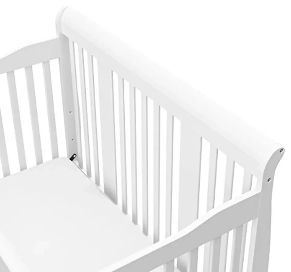 Storkcraft Tuscany 4-in-1 Convertible Crib (White) - Easily Converts to Toddler Bed, Day Bed or Full Bed, 3 Position Adjustable Height Mattress (Mattress Not Included)