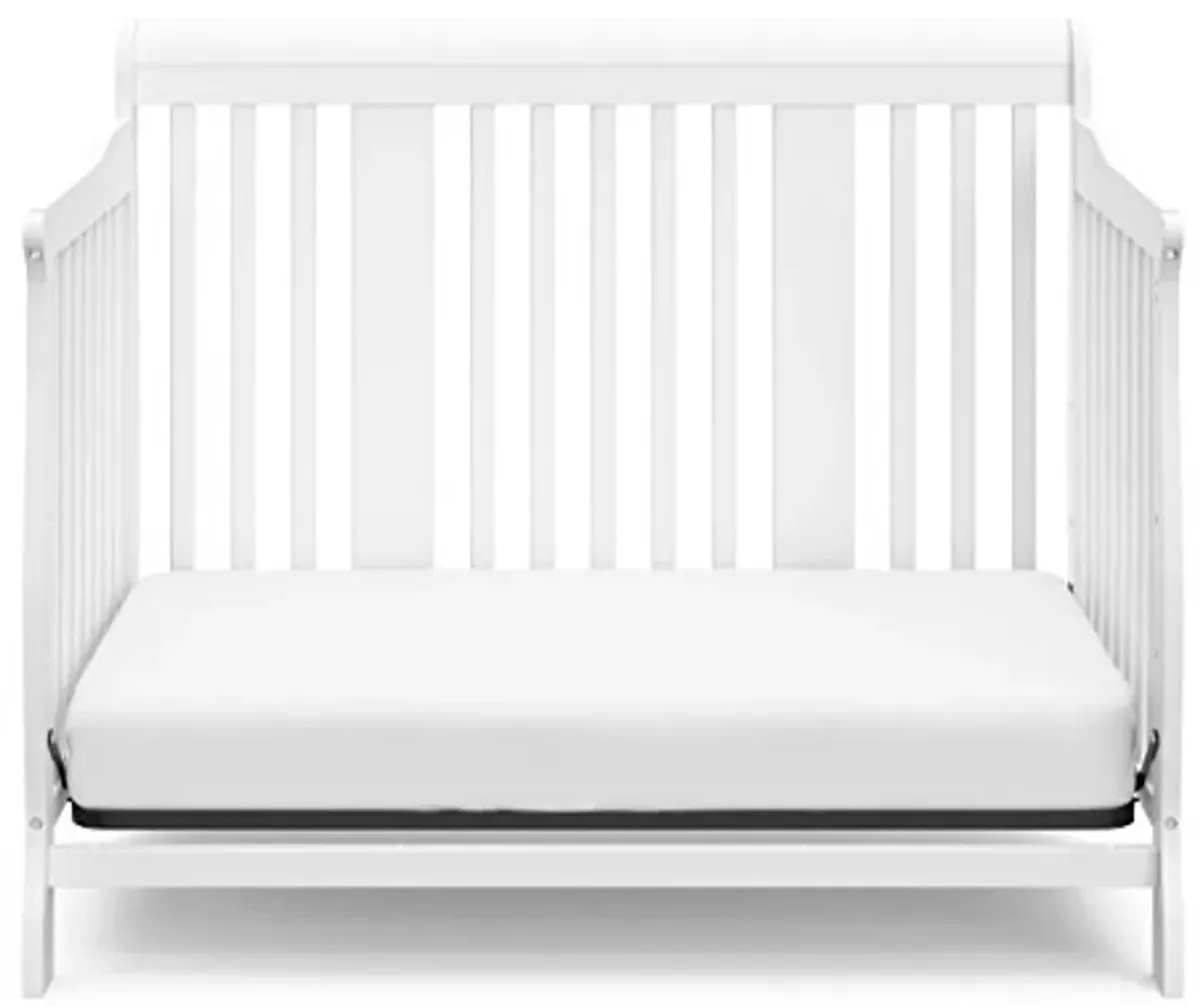 Storkcraft Tuscany 4-in-1 Convertible Crib (White) - Easily Converts to Toddler Bed, Day Bed or Full Bed, 3 Position Adjustable Height Mattress (Mattress Not Included)