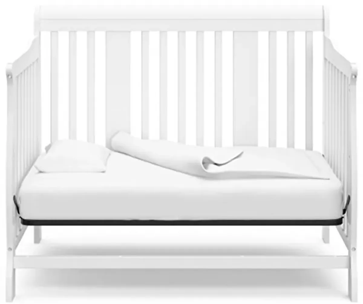 Storkcraft Tuscany 4-in-1 Convertible Crib (White) - Easily Converts to Toddler Bed, Day Bed or Full Bed, 3 Position Adjustable Height Mattress (Mattress Not Included)