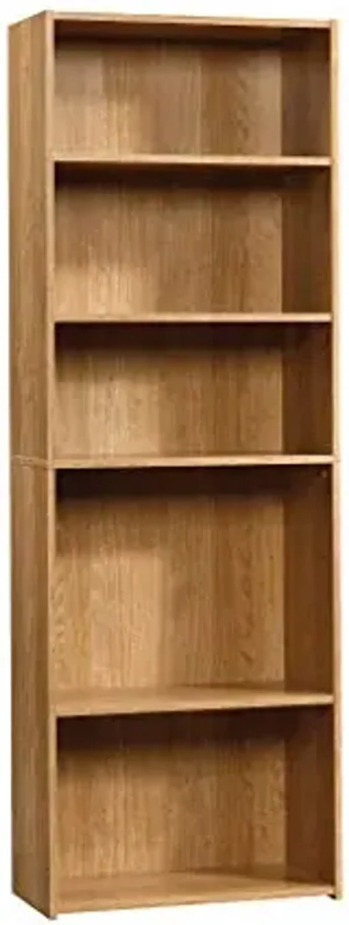 Sauder Beginnings 5-Shelf Bookcase, Bookshelf with Adjustable Storage Shelves, in Cinnamon Cherry finish