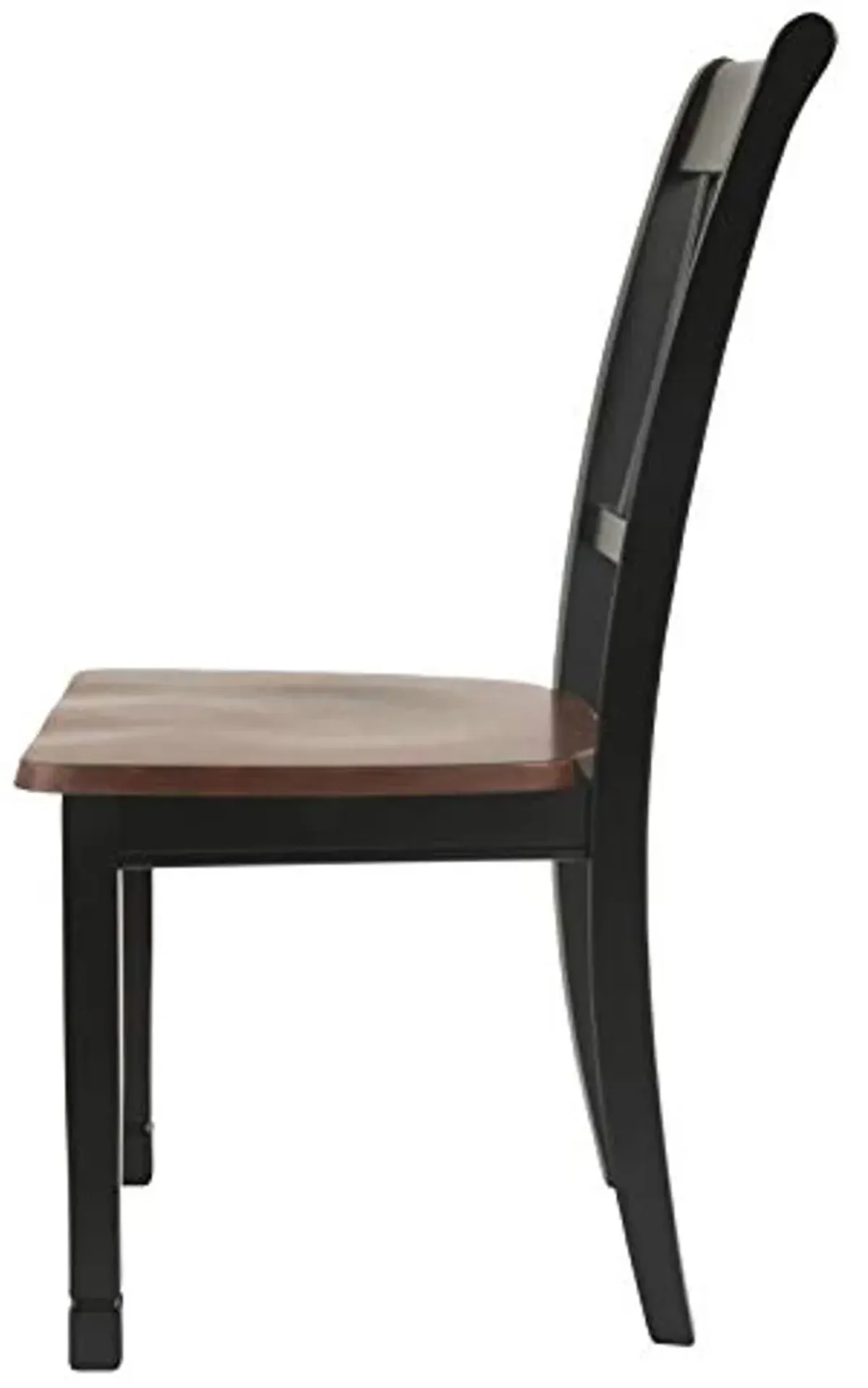 Signature Design by Ashley Owingsville Modern Farmhouse Dining Room Side Chair, Set of 2, Black and Brown