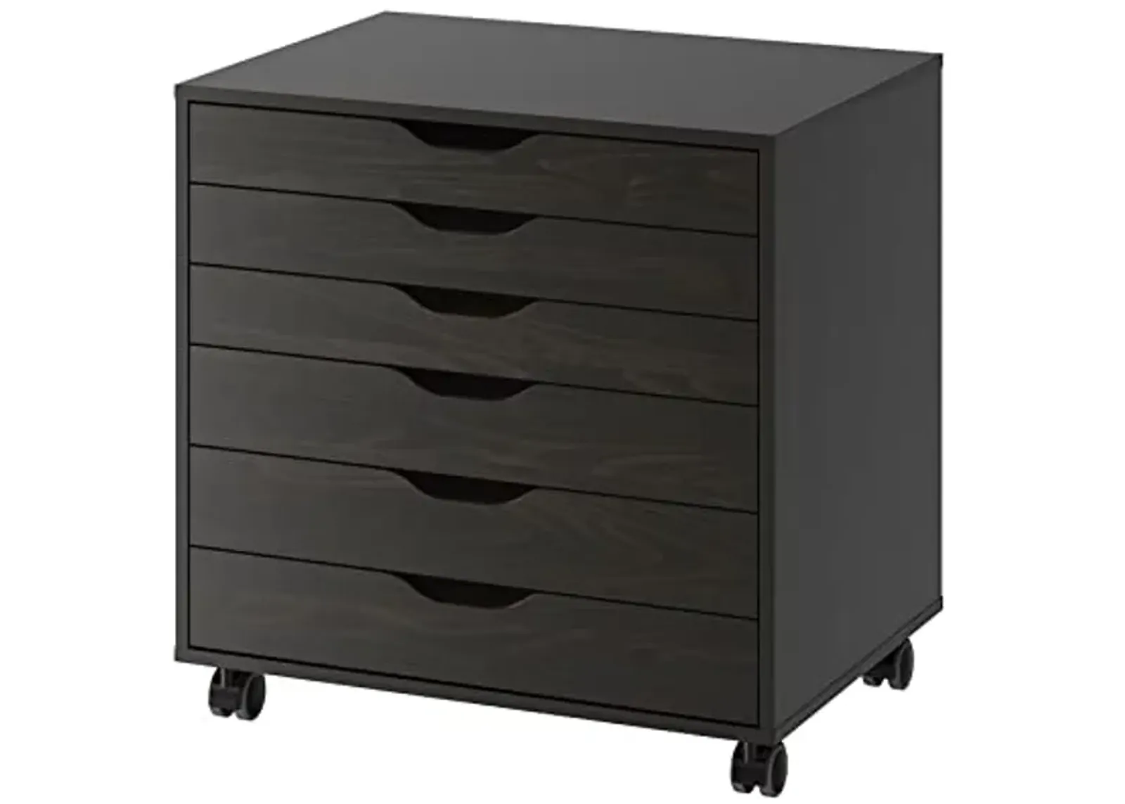 Alex Drawer Unit on Casters Black Brown