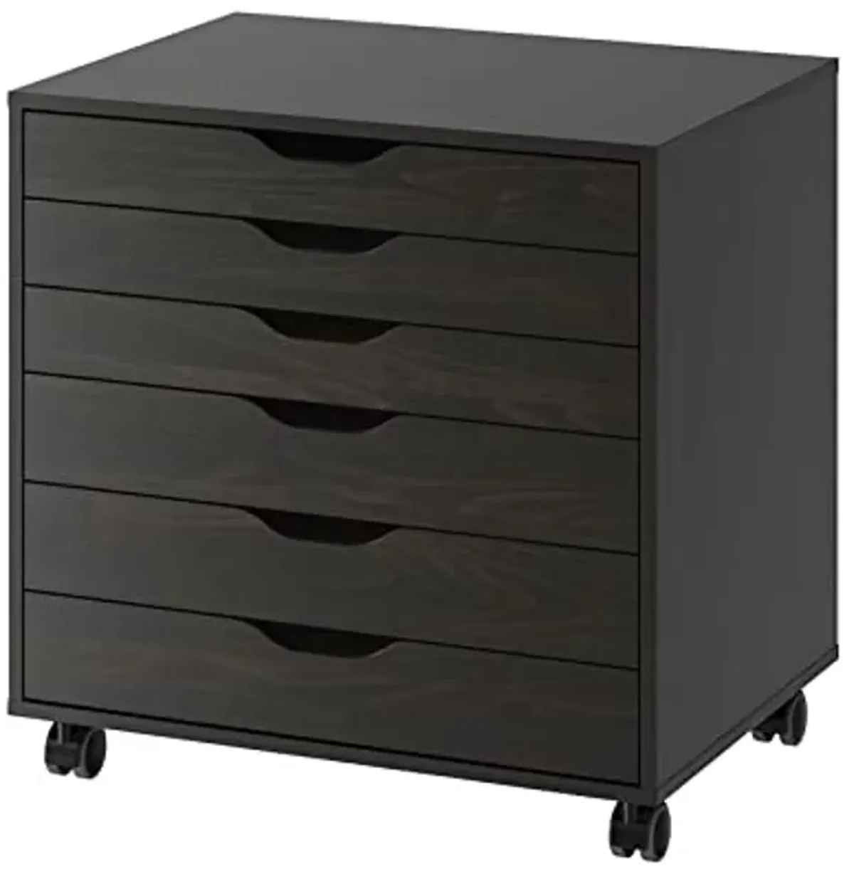 Alex Drawer Unit on Casters Black Brown