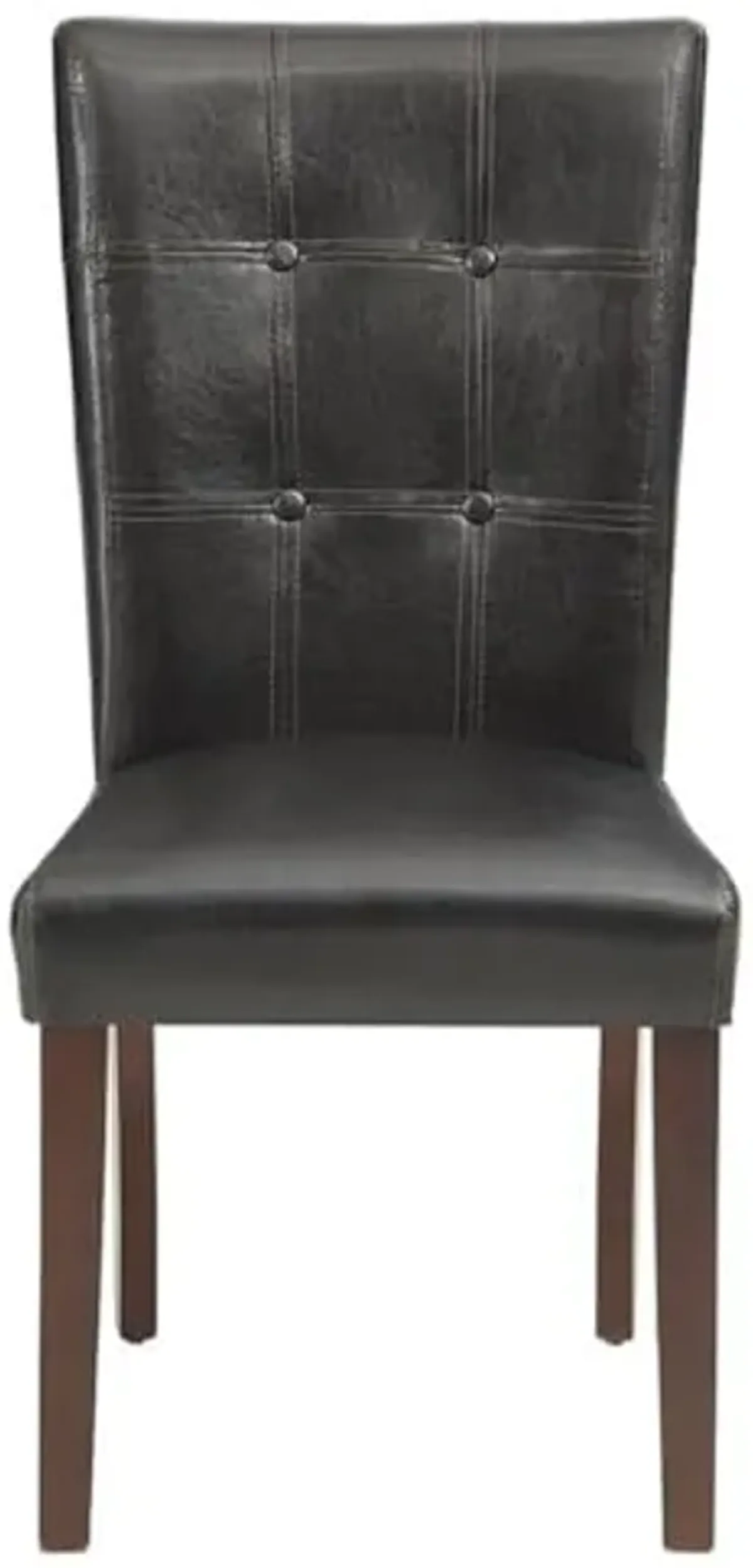 Homelegance Decatur PU Leather Dining Chair (Set of 2), Dark Brown