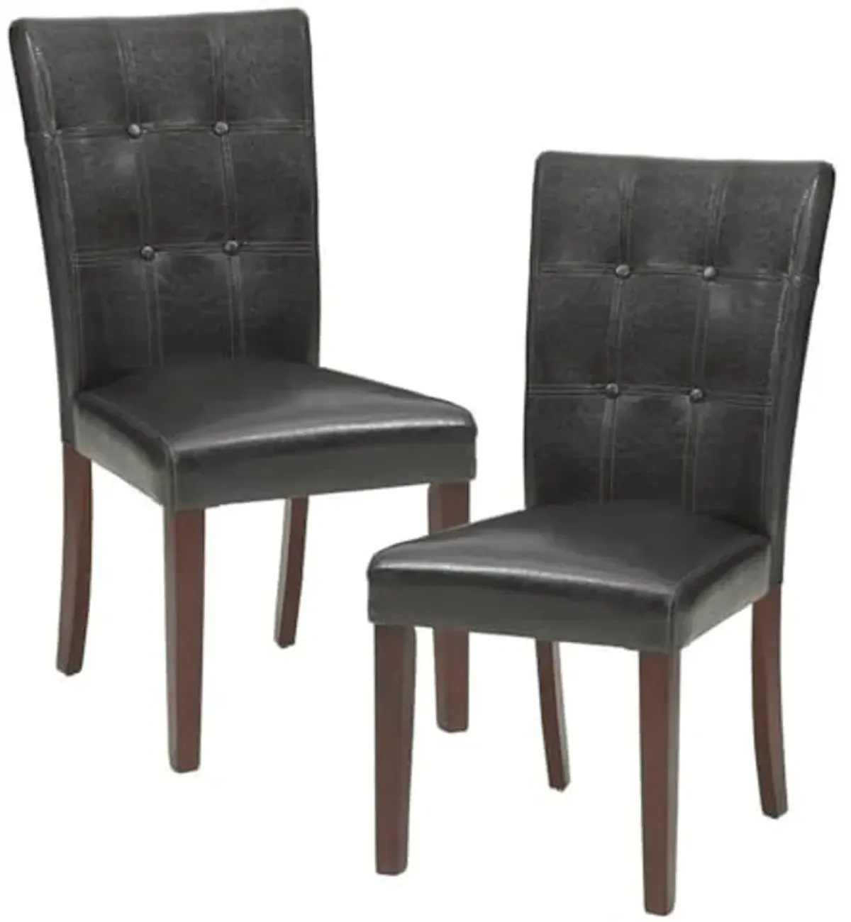 Homelegance Decatur PU Leather Dining Chair (Set of 2), Dark Brown