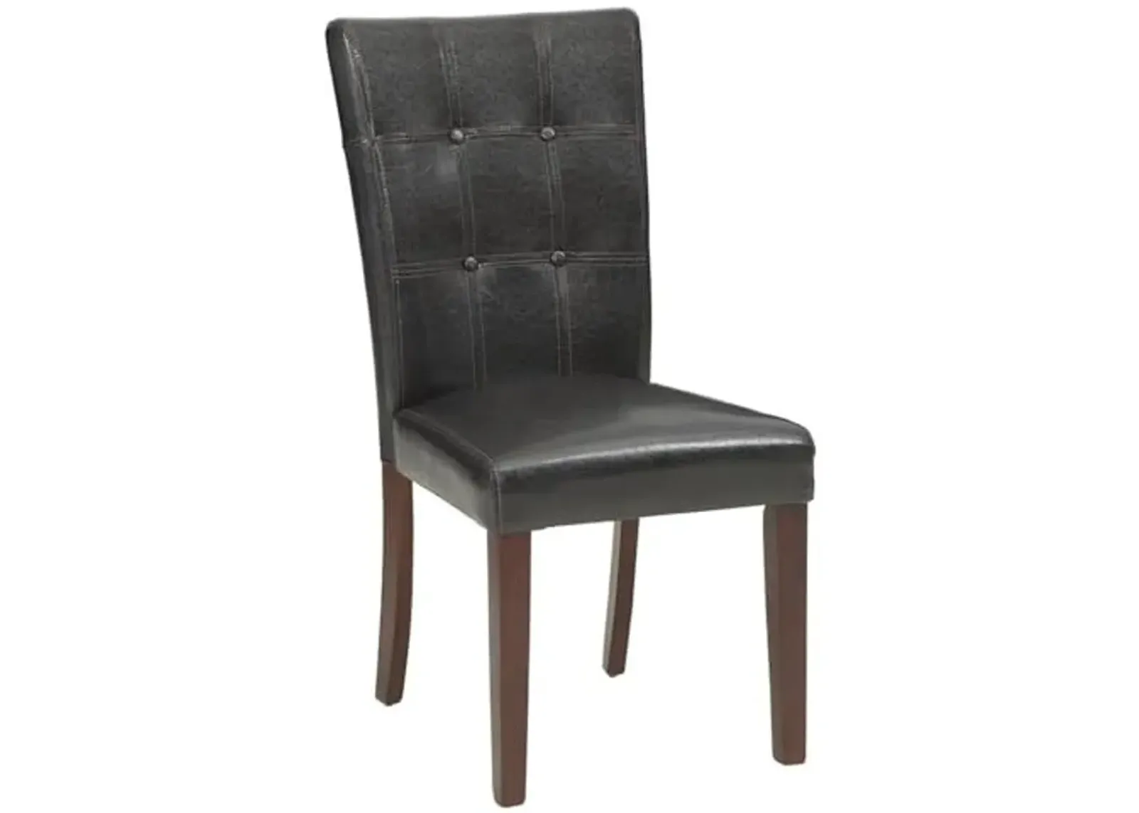 Homelegance Decatur PU Leather Dining Chair (Set of 2), Dark Brown