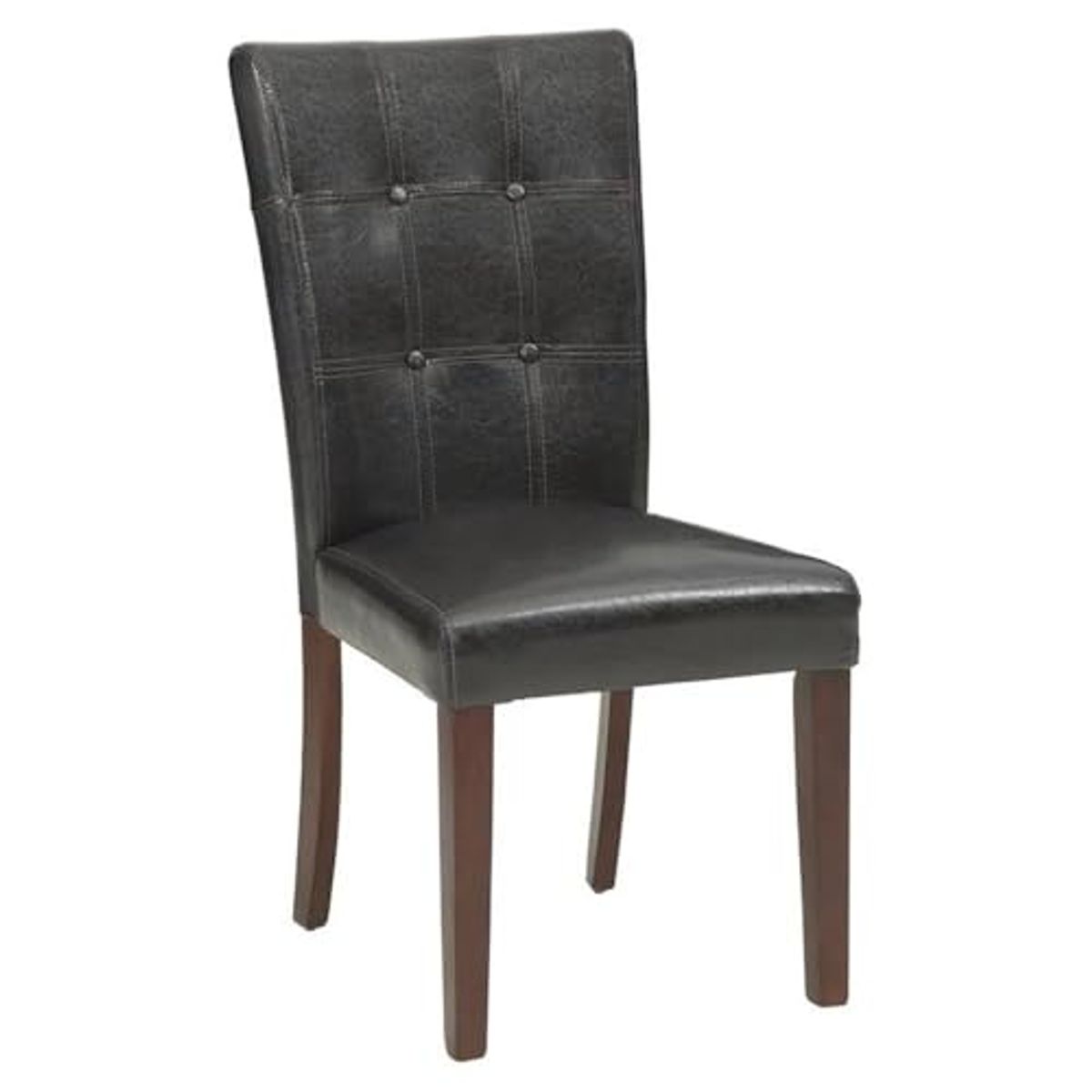 Homelegance Decatur PU Leather Dining Chair (Set of 2), Dark Brown