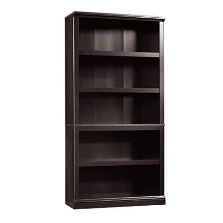 Sauder Select Collection 5-Shelf Bookcase, Estate Black finish