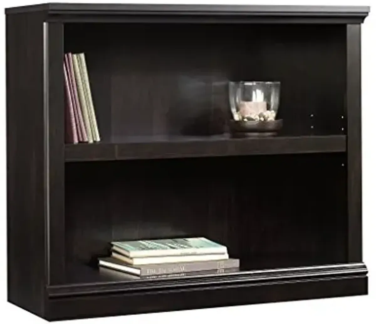Sauder Miscellaneous Storage 2-Shelf Bookcase/ book shelf, Estate Black finish