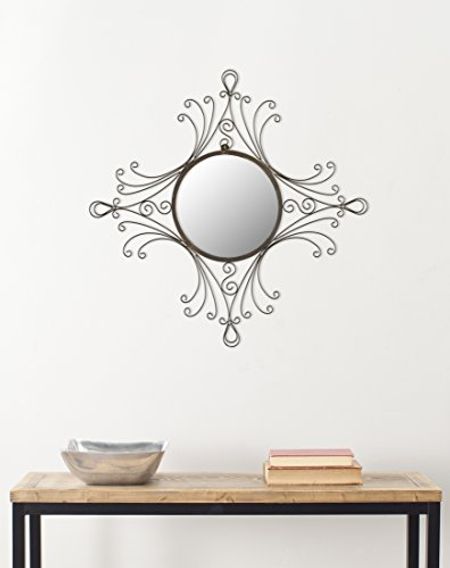 Safavieh Home Collection Maltese Mirror, Antiqued Black