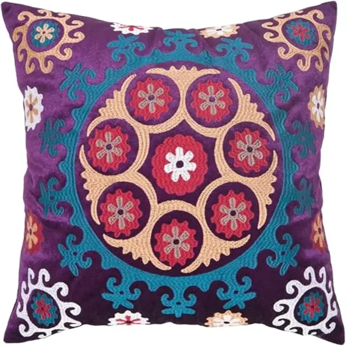 SAFAVIEH Pillows Collection Vanessa Decorative Pillow, 18-Inch, Gold and Purple, Set of 2