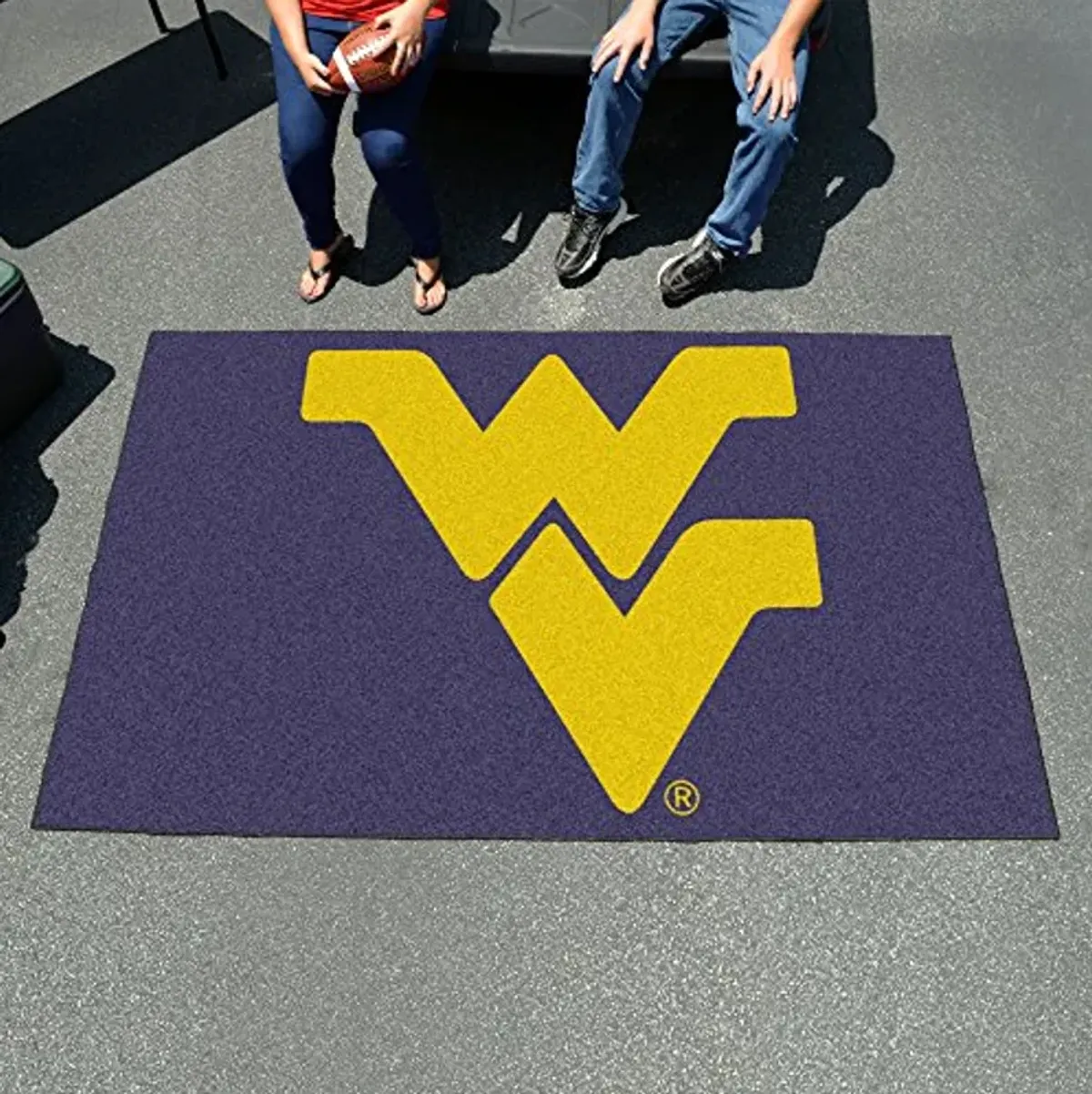 FANMATS 2460 West Virginia Mountaineers Ulti-Mat Rug - 5ft. x 8ft. | Sports Fan Area Rug, Home Decor Rug and Tailgating Mat