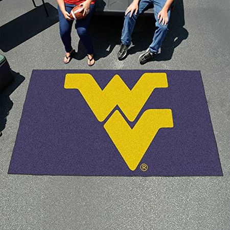 FANMATS 2460 West Virginia Mountaineers Ulti-Mat Rug - 5ft. x 8ft. | Sports Fan Area Rug, Home Decor Rug and Tailgating Mat