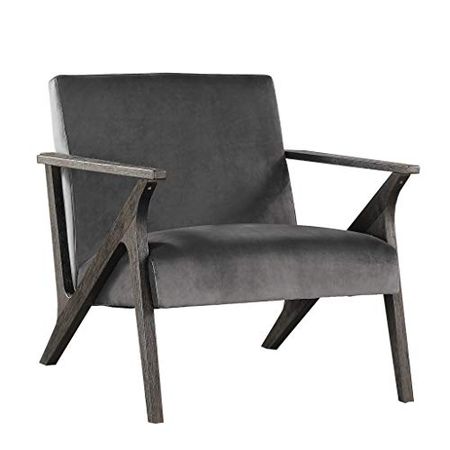 Homelegance Velvet Accent Chair, Gray