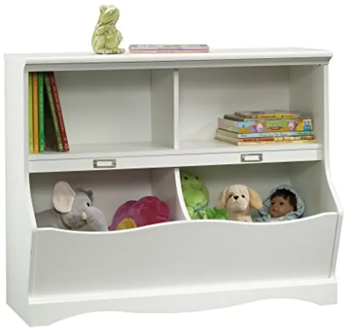 Sauder Pogo Bookcase/Footboard/Pantry cabinets, L: 41.10" x W: 14.49" x H: 32.84", Soft White