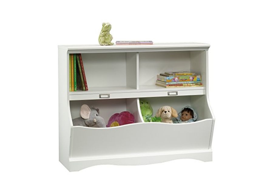 Sauder Pogo Bookcase/Footboard/Pantry cabinets, L: 41.10" x W: 14.49" x H: 32.84", Soft White