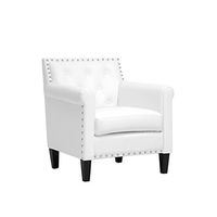 Baxton Studio FBA_BBT5114-White-CC Armchair, 29 x 29 x 32.25