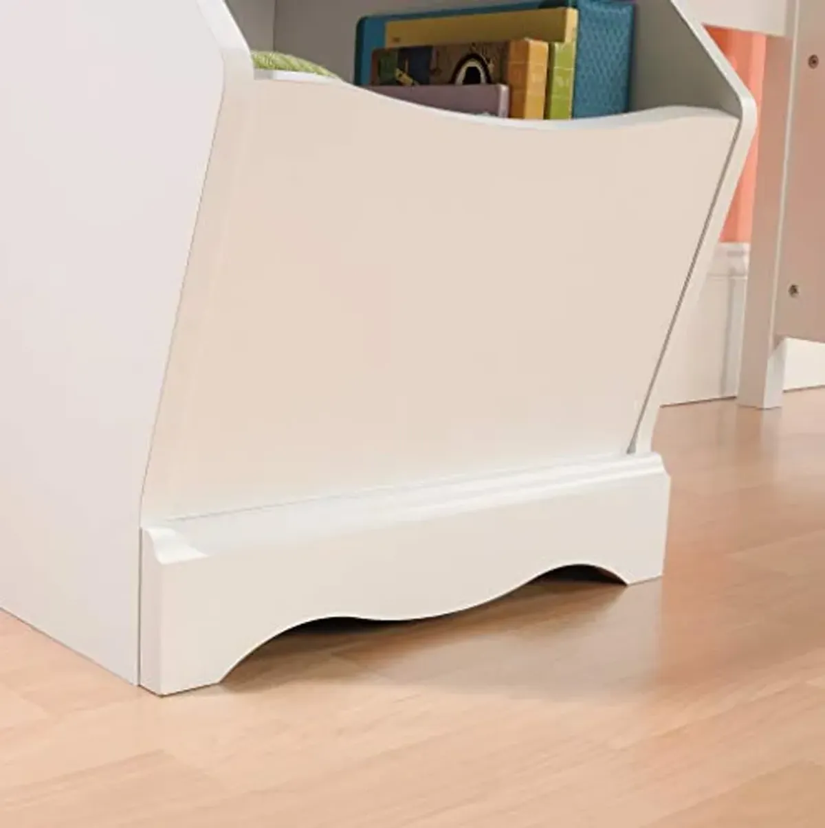 Sauder Pogo Kids Desk with Drawer and Toy Storage Bin, L: 42.64" x W: 19.37" x H: 28.94", Soft White Finish