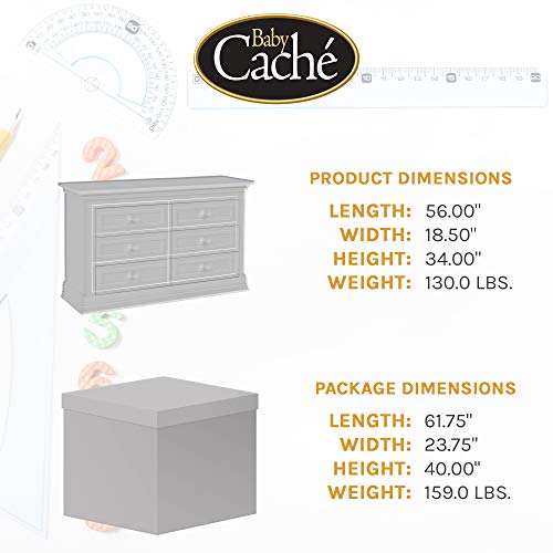 Baby Cache Montana 6 Drawer Dresser In Glazed White