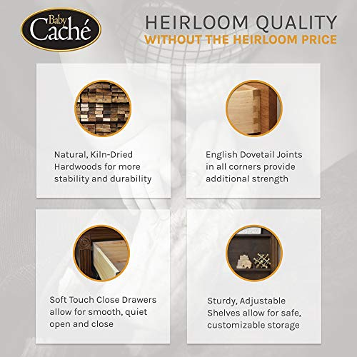 Baby Cache Montana 6 Drawer Dresser In Glazed White