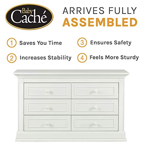 Baby Cache Montana 6 Drawer Dresser In Glazed White