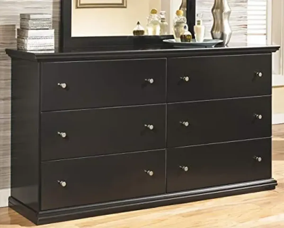 Signature Design by Ashley Maribel Classic 6 Drawer Dresser, Black