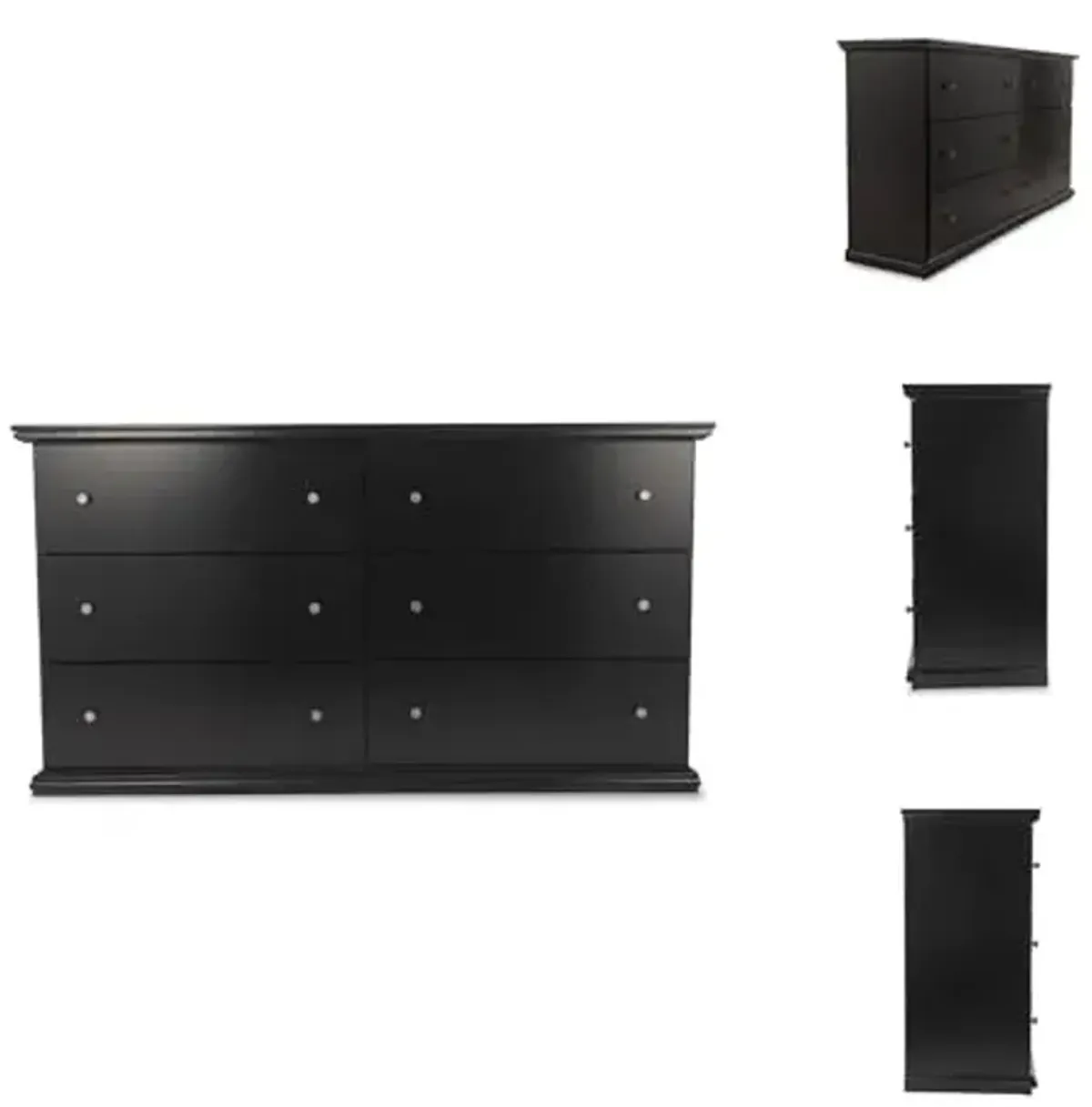 Signature Design by Ashley Maribel Classic 6 Drawer Dresser, Black