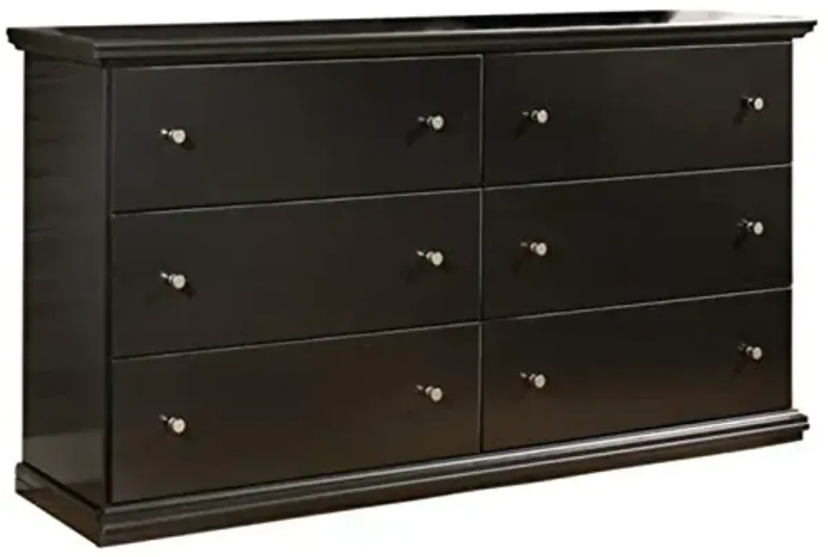 Signature Design by Ashley Maribel Classic 6 Drawer Dresser, Black
