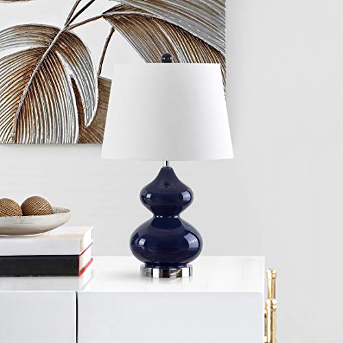 SAFAVIEH Lighting Collection Eva Modern Contemporary Navy Double Gourd ...