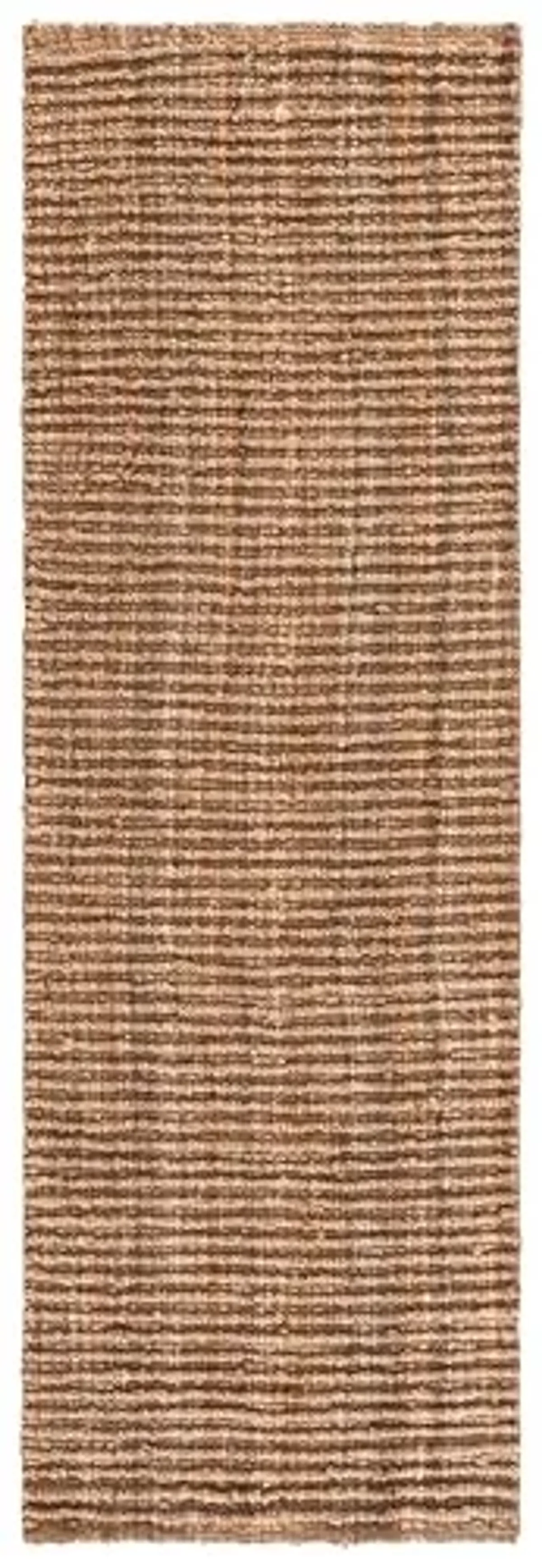 SAFAVIEH Natural Fiber Collection Runner Rug - 2'6" x 6', Natural Brown, Handmade Jute, Farmhouse Style, Chunky Textured Thick Pile (NF447A)