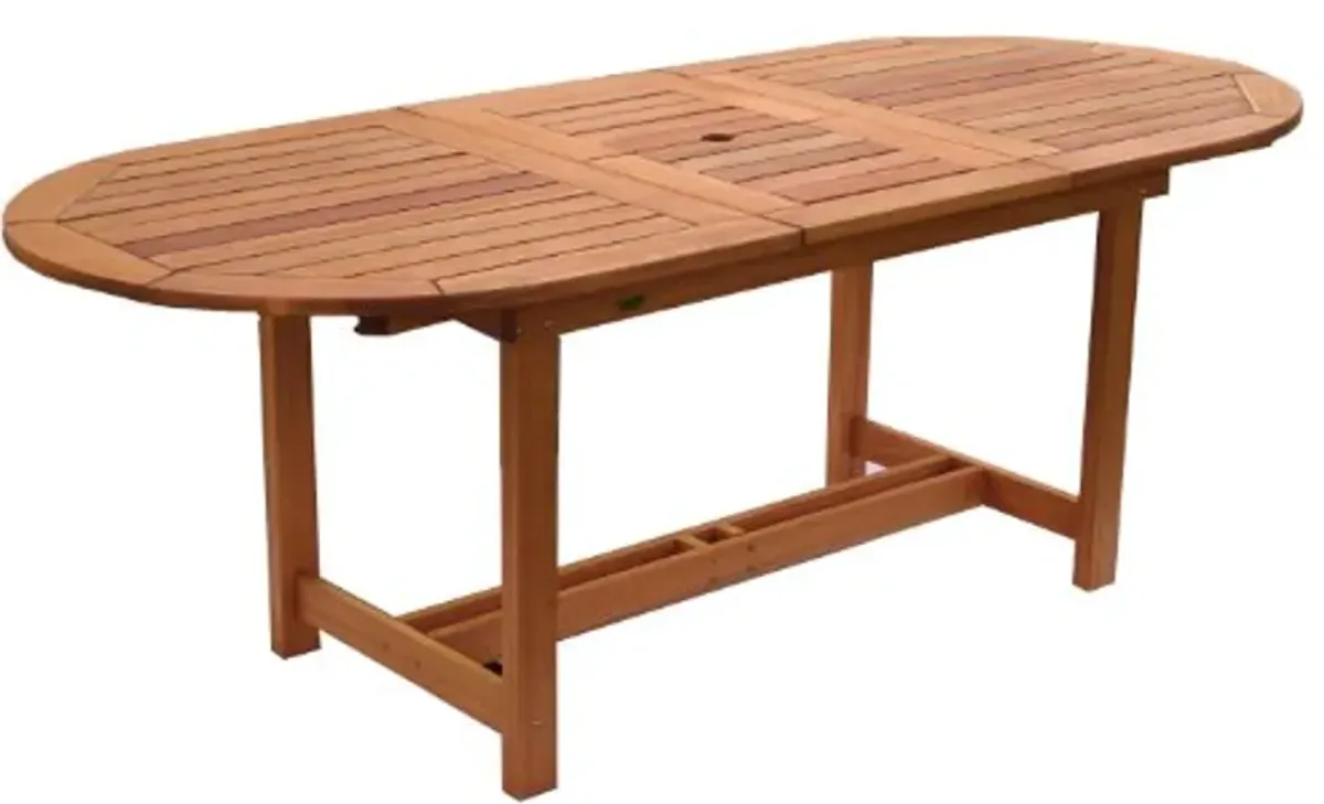 Amazonia 7-Piece Eucalyptus Armless Oval Extendable Dining Set