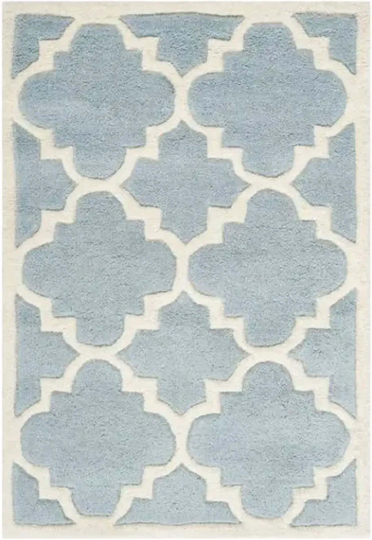 SAFAVIEH Chatham Collection 2' x 3' Blue/Ivory CHT730B Handmade Geometric Premium Wool Accent Rug