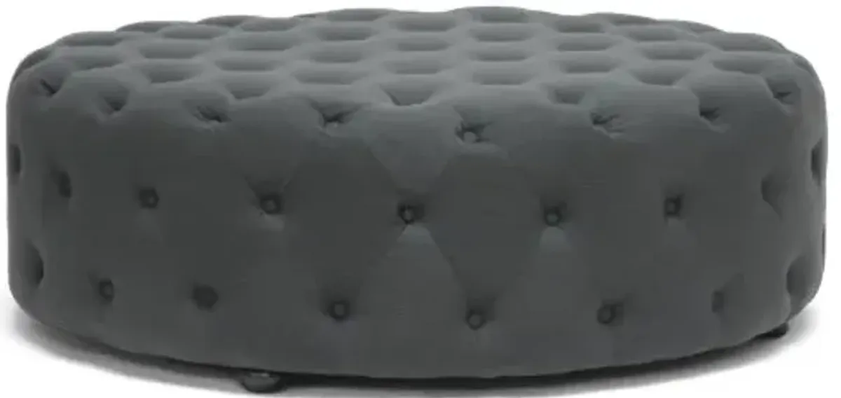 Baxton Studio 501-Gray-OTTO Ottoman, Dark Gray