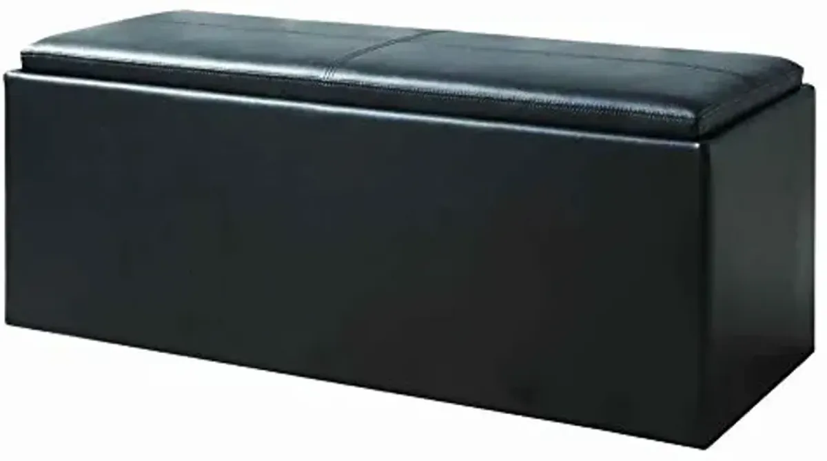 Homelegance Homelegance Blasey Storage Bench with 2 Ottomans, Bi-Cast Vinyl, Dark Brown
